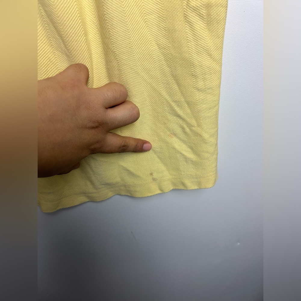 Vintage Men Pendleton Polo Shirt Size L  Yellow Butter 100% cotton Natural - Picture 12 of 13